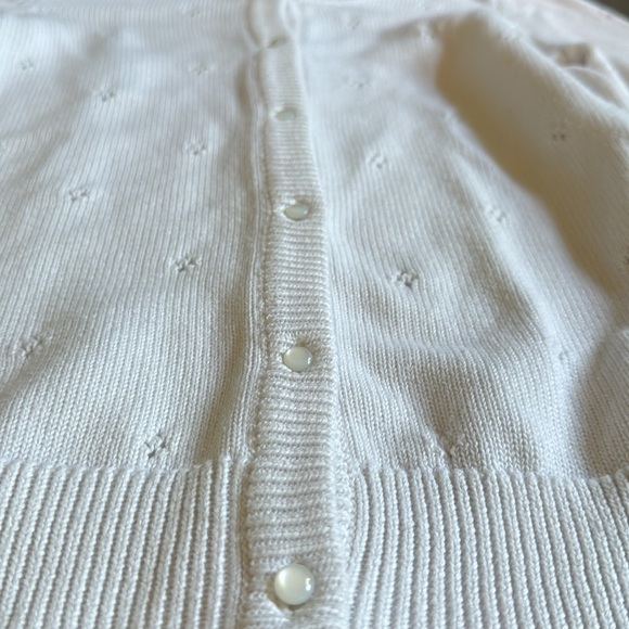 Vineyard Vines girls white  button down sweater size Large​ - Picture 3 of 7